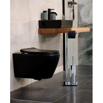 WENKO 18562100 - WC kefa RECCO 20x71,5 cm lesklý chróm
