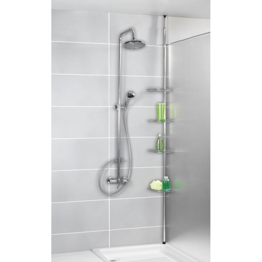 WENKO 18596100 - Rohový prvok PREA 28 x 200 cm, nerezový lesklý chróm