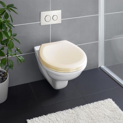 WENKO 18760100-WC sedadlo OTTANA 37,5x44,5 cm béžové/strieborné