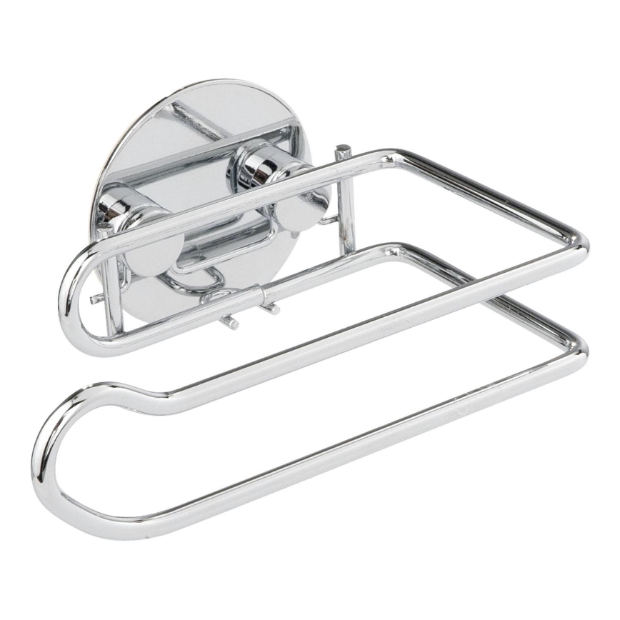 WENKO 18774100-Držiak toaletného papiera TURBO-LOC RUND STAHL 14x9 cm chróm