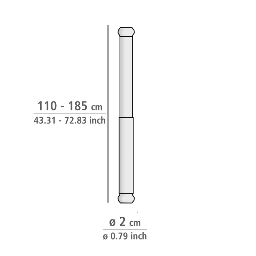 WENKO 19209100 - Tyč do sprchy 18,5x2 cm biela