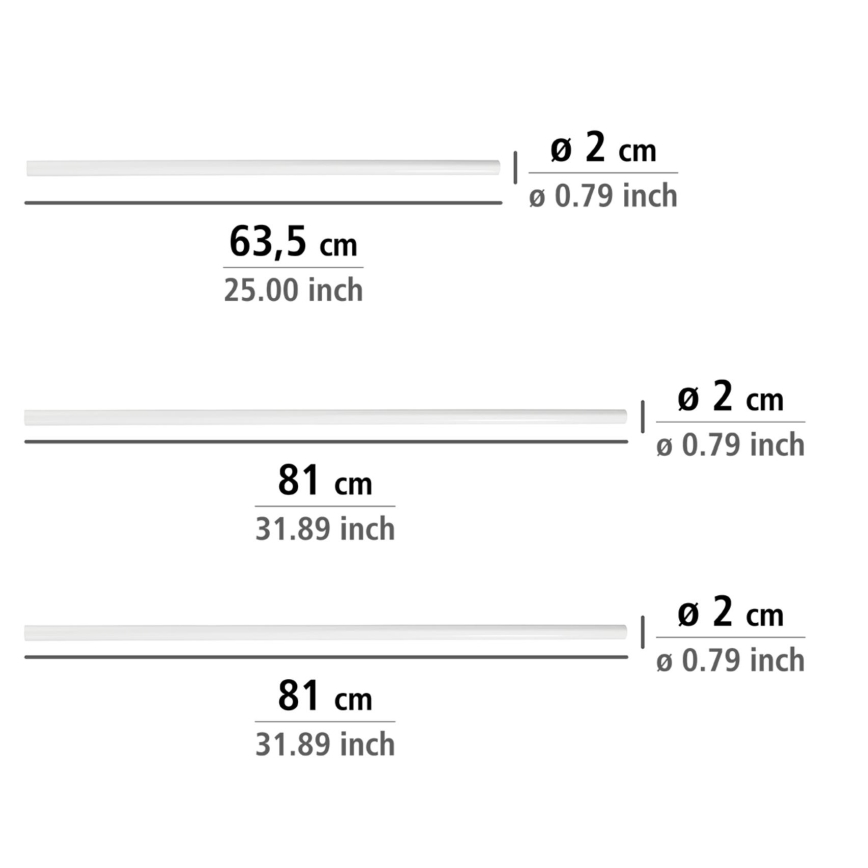 WENKO 19214100 - Tyč UNIVERSAL 2x2 cm biela