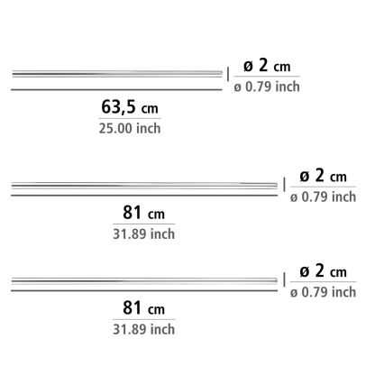 WENKO 19215100 - Držiak tyče UNIVERSAL 2x2 cm chróm/biela