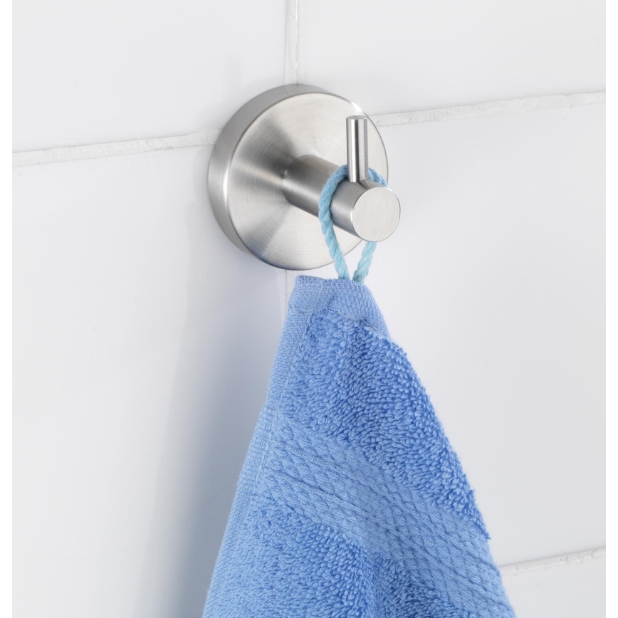 WENKO 19621100 - Háčik BOSIO MATT 5,5x5,5 cm nerez/strieborný