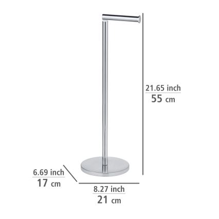 WENKO 19637100 - Držiak toaletného papiera 21x55 cm nerez/strieborný