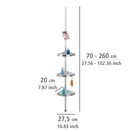 WENKO 20349100-Rohový prvok PREMIUM 27,5x260 cm satinovaný