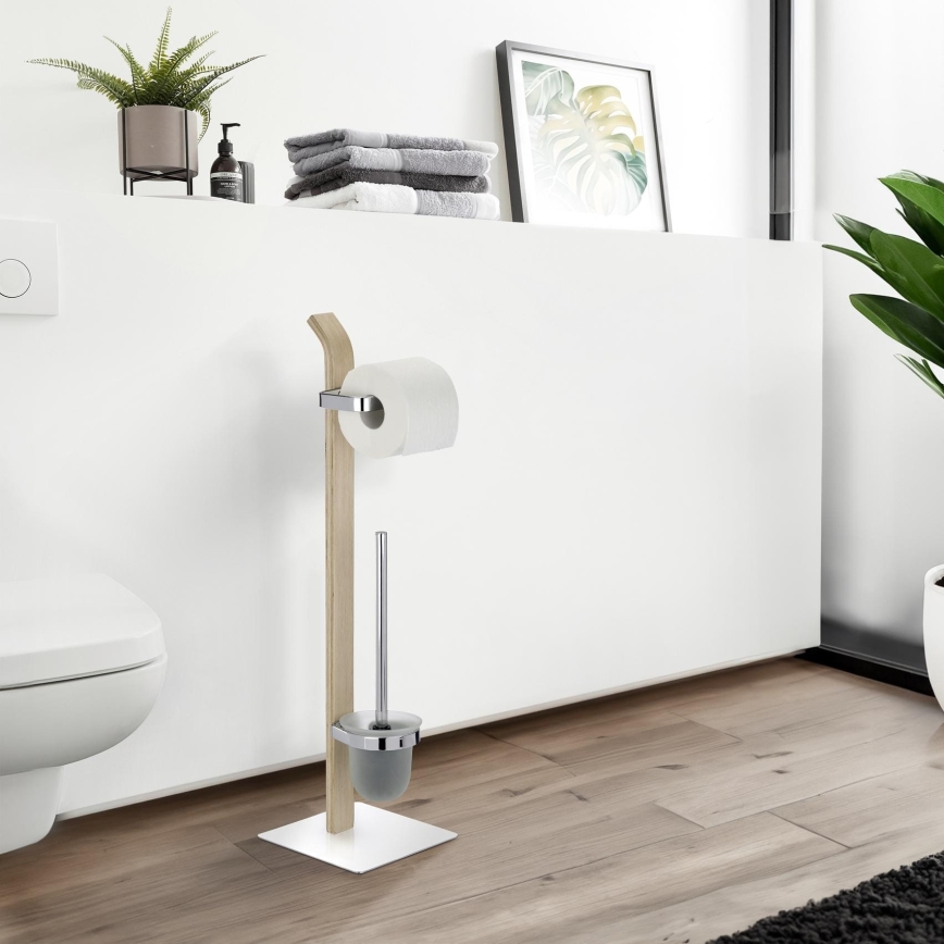 WENKO 20397100 - WC kefa SAMONA 20x71,5 cm chróm/hnedá/satén