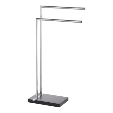 WENKO 20461100 - Stojan na uteráky NOBLE 45,5x82 cm chrom/čierna