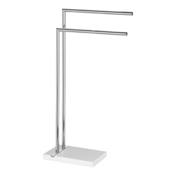WENKO 20487100 - Stojan na uteráky NOBLE 45,5x82 cm lesklý chróm/biela
