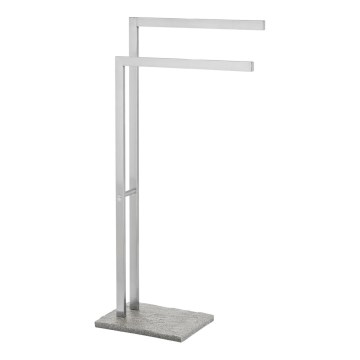 WENKO 20603100 - Stojan na uteráky GRANIT 43,5x86,5 cm nerezová oceľ/satén/sivá