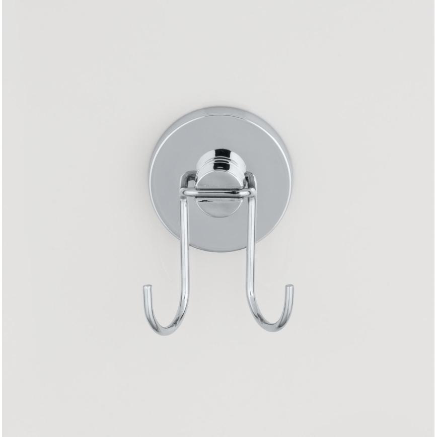 WENKO 20877100-Stierka VACUUM-LOC RUND STAH 24,5x25 cm nerez/lesk. chróm/strieborná