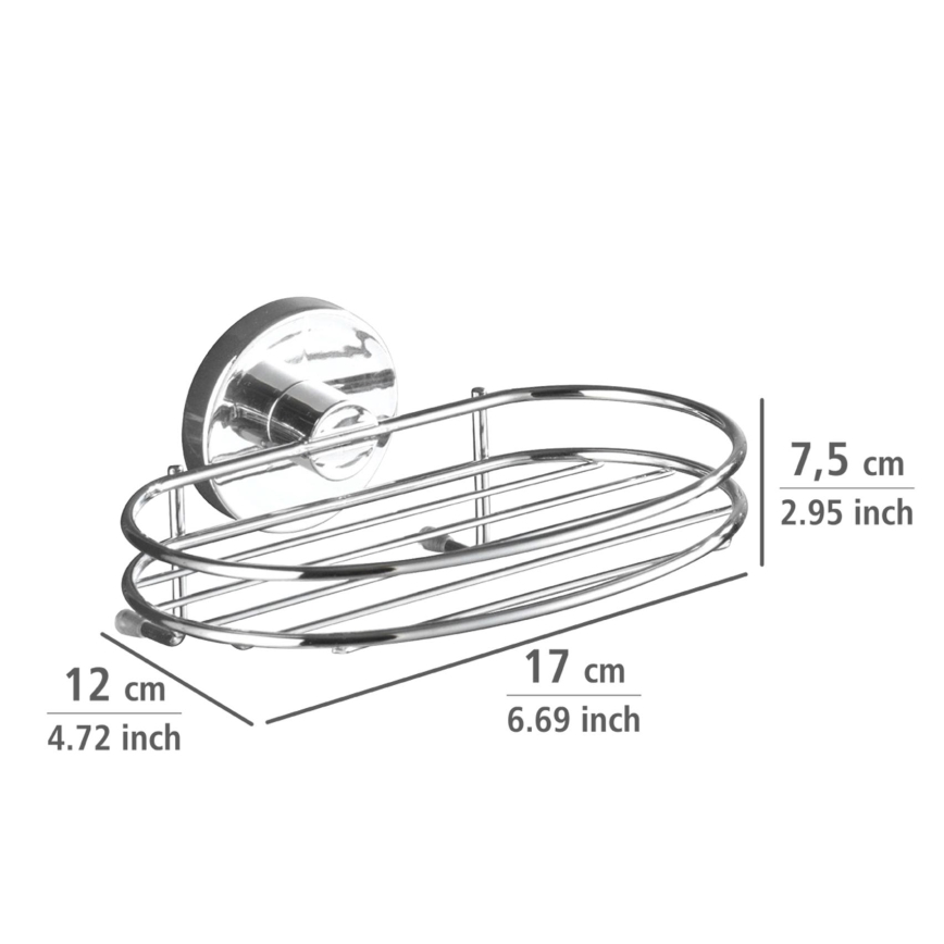 WENKO 20890100-Držiak mydla VACUUM-LOC MILAZZO 16,5x12 cm lesklý chróm