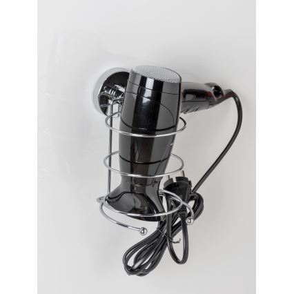 WENKO 20896100-Držiak na fén VACUUM-LOC MILAZZO 12x17 cm lesklý chróm