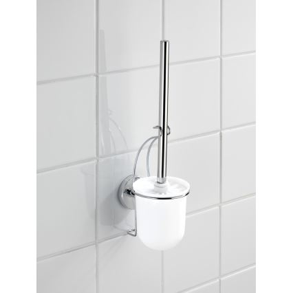 WENKO 20898100-WC kefa VACUUM-LOC MILAZZO 10x34 cm nerez/lesklý chróm/biela
