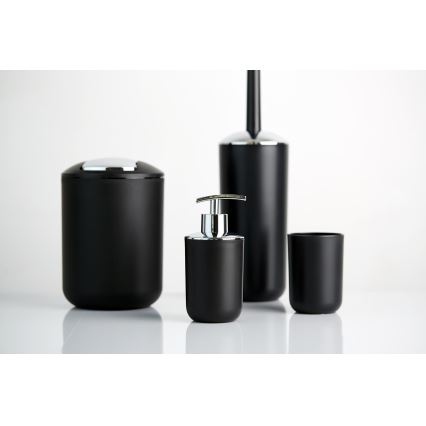 WENKO 21210100 - WC kefa BRASIL 10x37 cm čierna/lesklý chróm