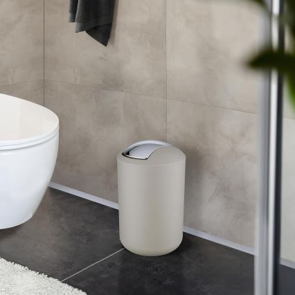 WENKO 21222100 - Kôš BRASIL 19,5x31 cm béžový/lesklý chróm