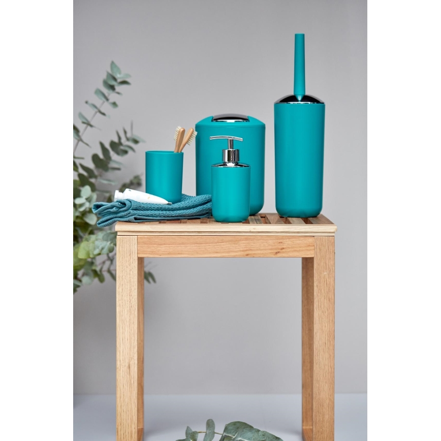 WENKO 21225100 - WC kefa BRASIL 10x37 cm tyrkysová/lesklý chróm