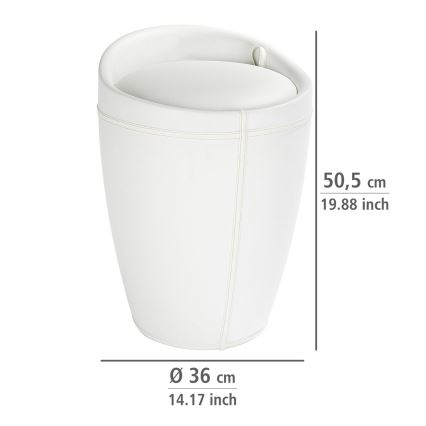 WENKO 21773100 - Stolička CANDY 36x50,5 cm biela/čierna