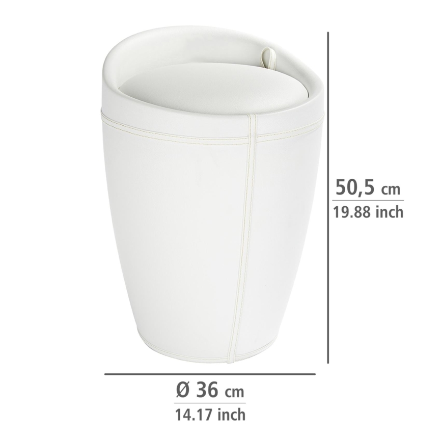 WENKO 21773100 - Stolička CANDY 36x50,5 cm biela/čierna