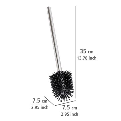 WENKO 21799100 - WC kefa 7,5x35 cm nerez/strieborná/čierna