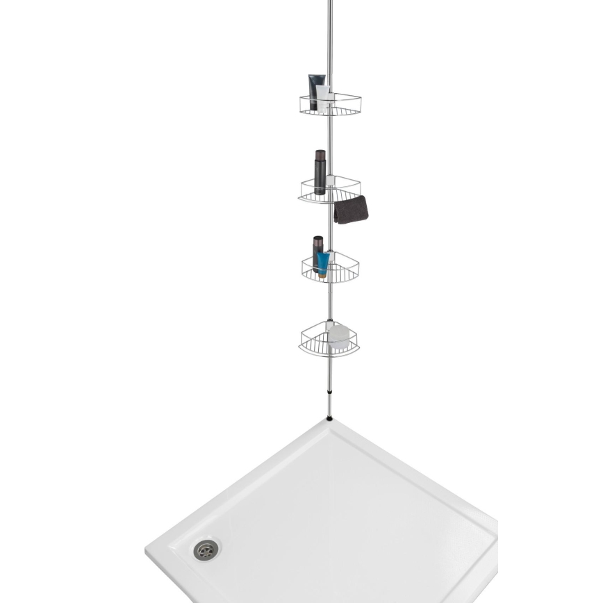 WENKO 21803100 – Rohová polica DOLCEDO 31 x 275 cm, nerez/lesklý chróm