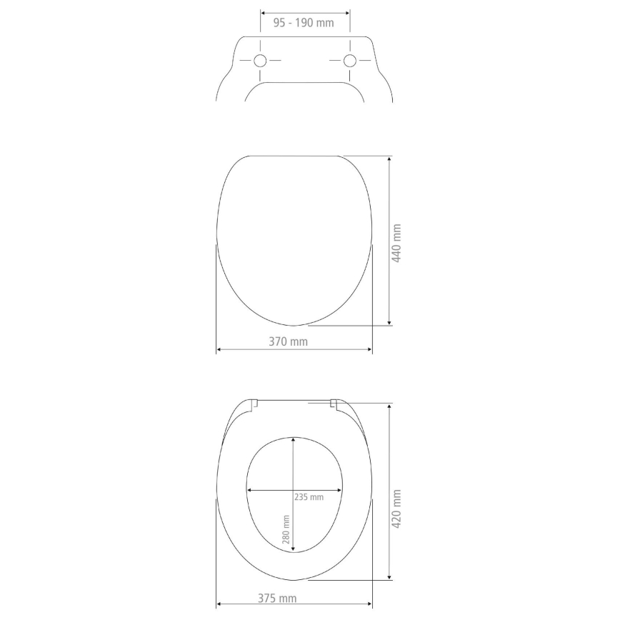 WENKO 21901100-WC sedátko KOS 44x37 cm biela/strieborná
