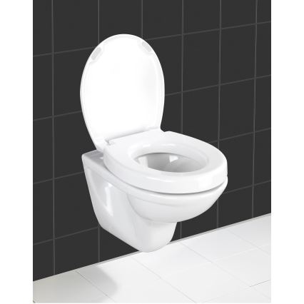 WENKO 21905100-WC sedátko SECURA 37x44 cm biela/sivá