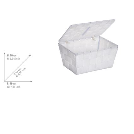 WENKO 22077100 - Kôš ADRIA 19x14 cm biela