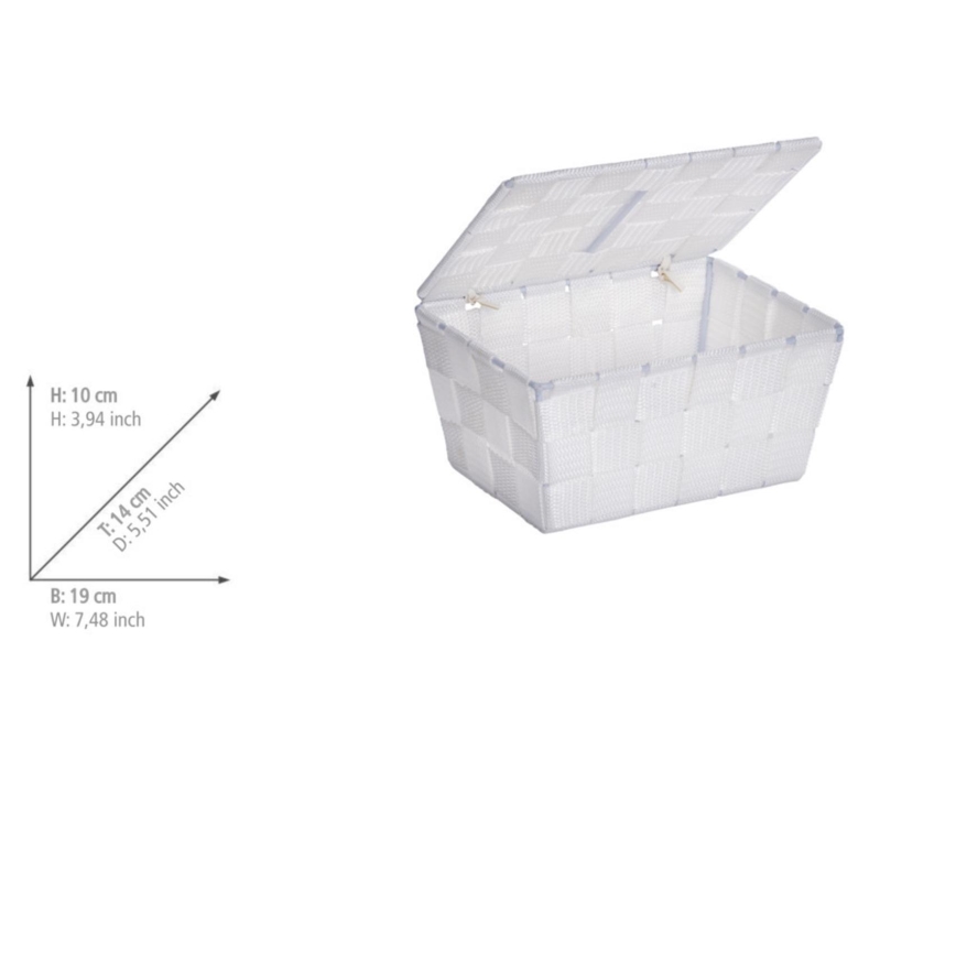 WENKO 22077100 - Kôš ADRIA 19x14 cm biela