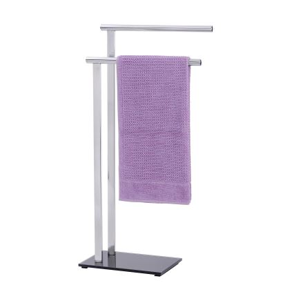 WENKO 22090100 - Stojan na uteráky LAVA 42x81 cm nerez/strieborná/čierna