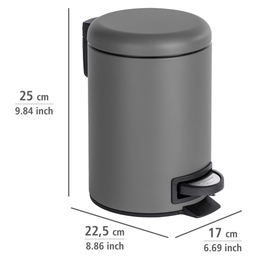 WENKO 22148100 - Kôš LEMAN 17x25 cm sivá/čierna