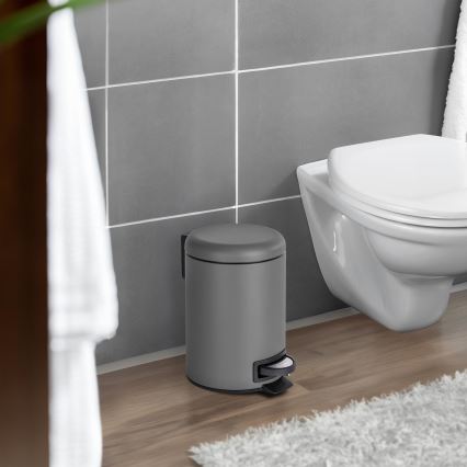 WENKO 22148100 - Kôš LEMAN 17x25 cm sivá/čierna