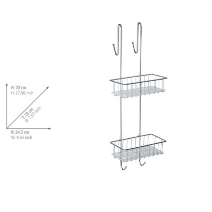 WENKO 22213100 - Stojan ALDO 24,5x70 cm nerez/strieborný