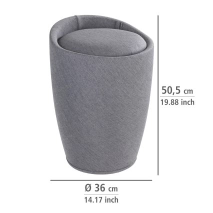 WENKO 22448100 - Stolička CANDY 36x50,5 cm šedá/čierna