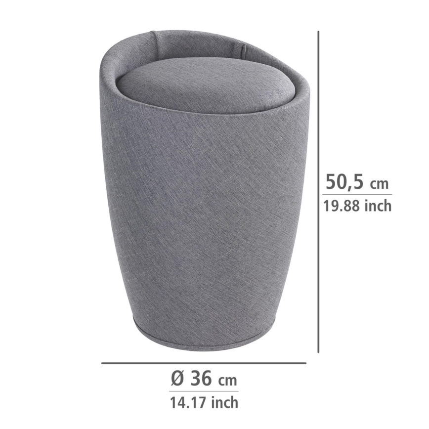 WENKO 22448100 - Stolička CANDY 36x50,5 cm šedá/čierna