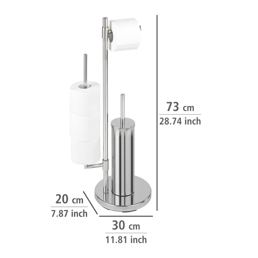 WENKO 22512100 - WC kefa UNIVERSALO NEO 30x73 cm nerez/strieborná