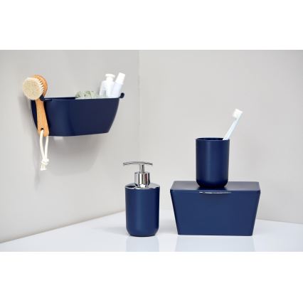 WENKO 22519100 - Dávkovač na mydlo BRASIL 320 ml modrý/lesklý chróm