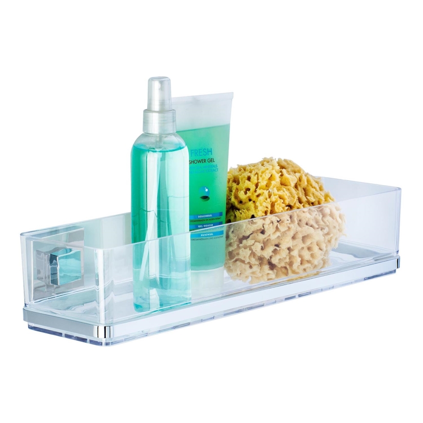 WENKO 22685100-Polica VACUUM-LOC QUADRO ED 38,5x14,5 cm strieborná/lesklý chróm