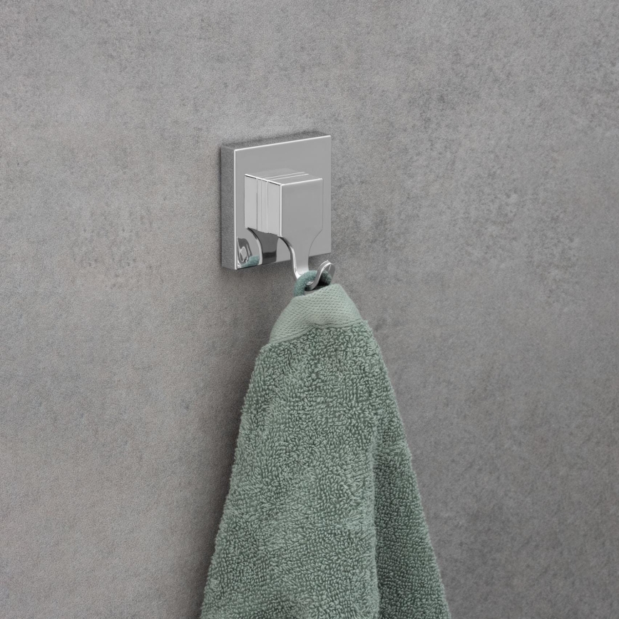 WENKO 22688100-Háčik VACUUM-LOC QUADRO ED 6x7 cm strieborný/lesklý chróm