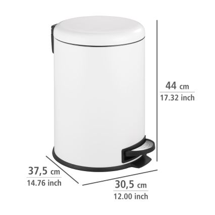 WENKO 22708100 - Kôš LEMAN 30,5x44 cm biela/čierna