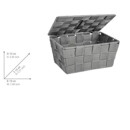 WENKO 22793100 - Kôš ADRIA 19x14 cm sivý