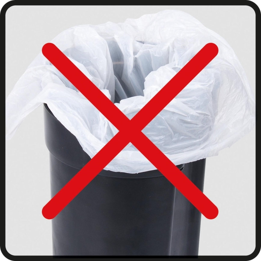 WENKO 22829100 - Kôš LEMAN 17x25 cm nerez/satén/čierna