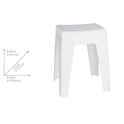 WENKO 22943100 - Stolička KUMBA 38x47 cm biela
