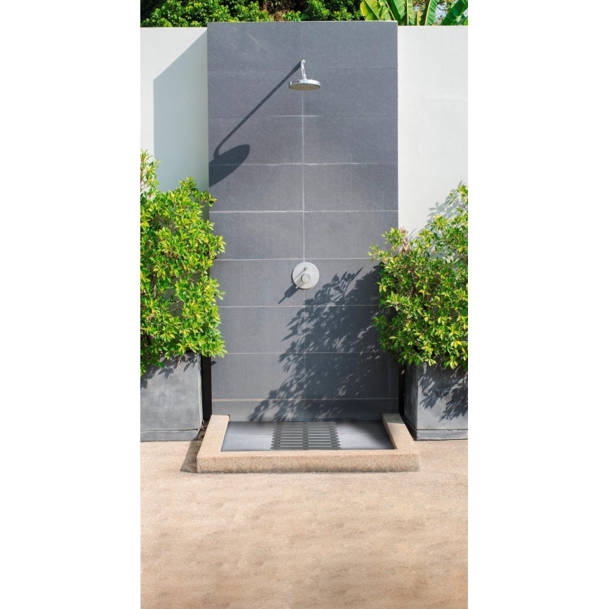 WENKO 22947100-Predložka do sprchy vhodná do interiéru aj exteriéru 55x55 cm sivá