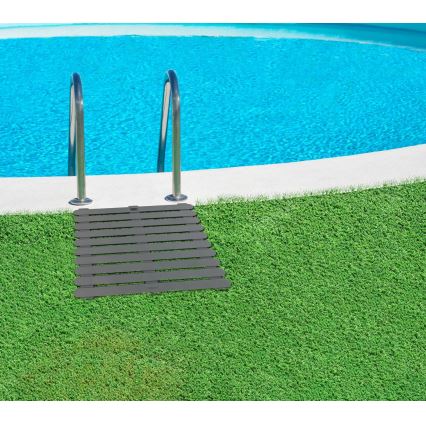 WENKO 22947100-Predložka do sprchy vhodná do interiéru aj exteriéru 55x55 cm sivá