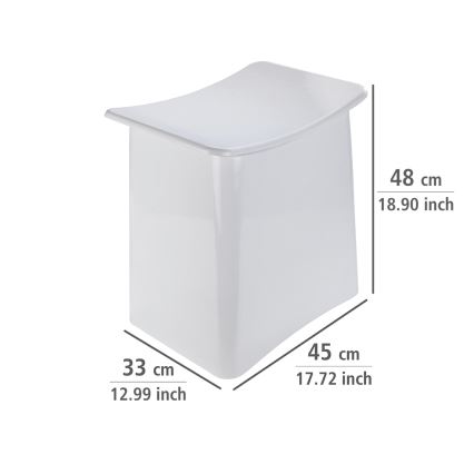 WENKO 22949100 - Stolička WING 45x48 cm biela/čierna