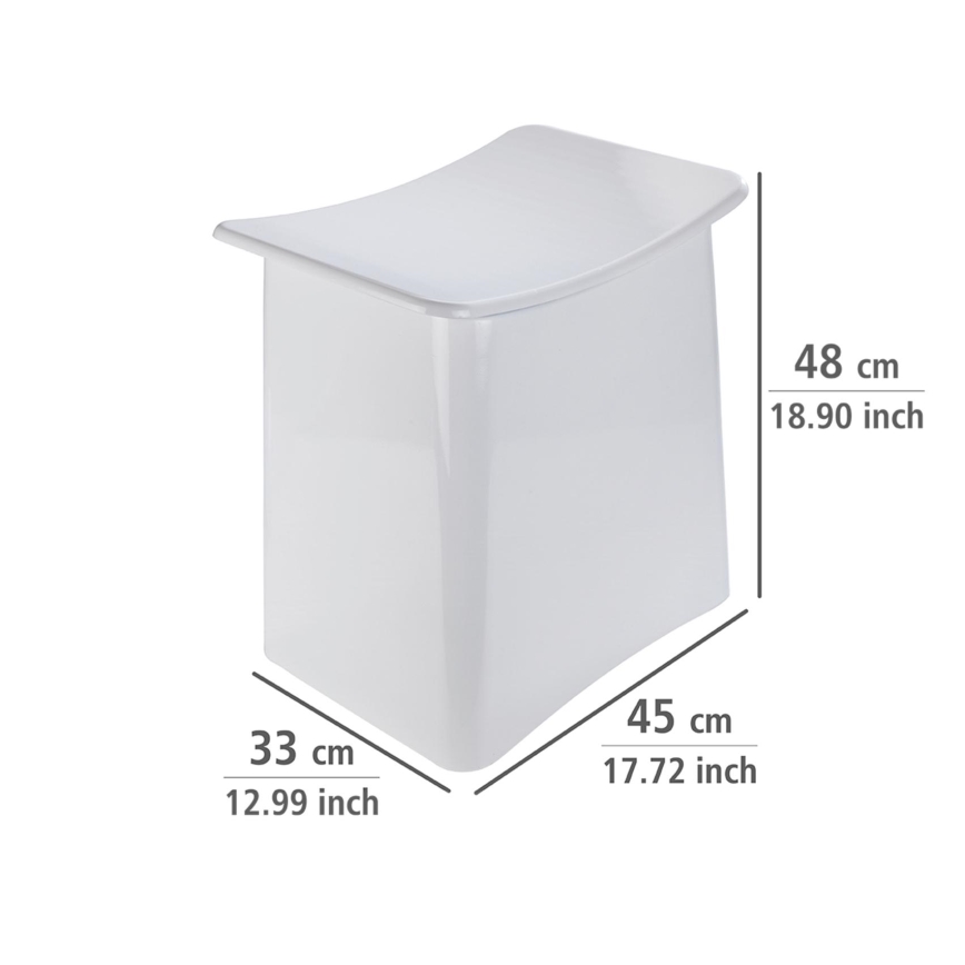 WENKO 22949100 - Stolička WING 45x48 cm biela/čierna