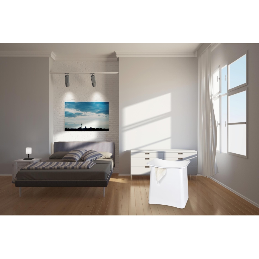 WENKO 22949100 - Stolička WING 45x48 cm biela/čierna