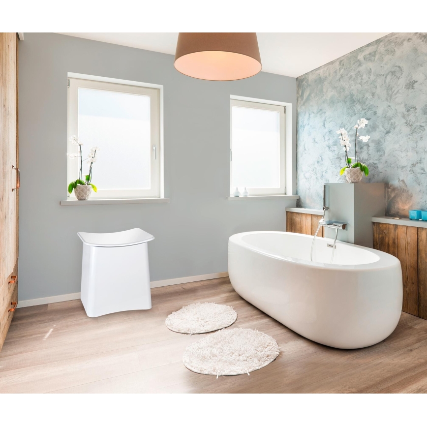 WENKO 22949100 - Stolička WING 45x48 cm biela/čierna