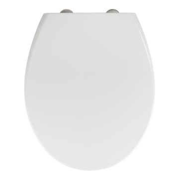WENKO 22973100-WC sedadlo DELOS 44,5x37,5 cm biela/strieborná